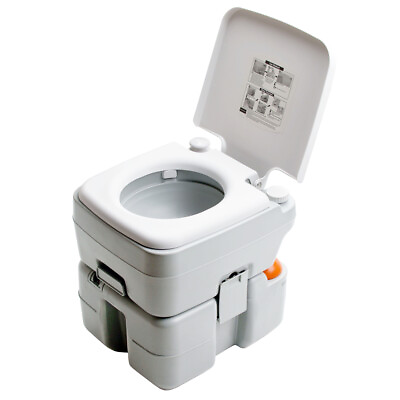 #ad New Portable Toilet 5.3 Gallon Flush Travel Camping Outdoor Indoor Commode Potty $59.80
