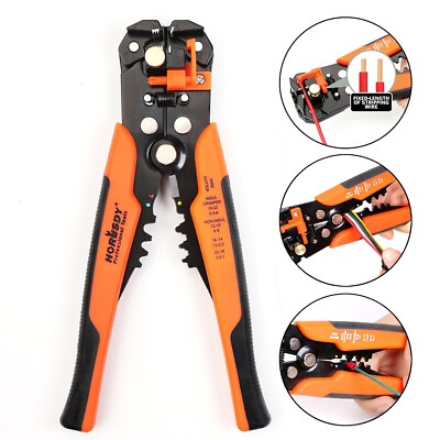 #ad Self Adjusting Insulation Wire Stripper Cutter Crimper Cable Stripping Tools 8quot; $10.99