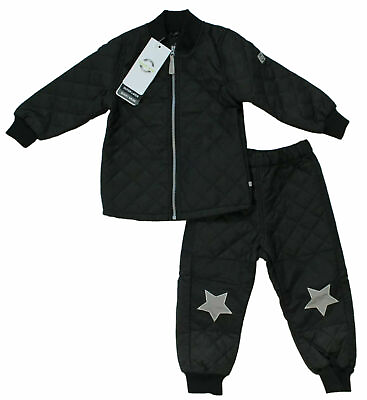 #ad Mikk Line Toddler Size 98 3 US Quilted Top amp; Bottom Winter Snowsuit Set Black $29.99