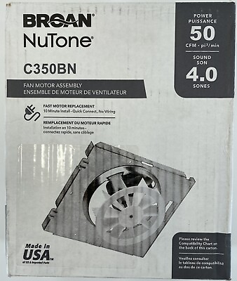 #ad Broan Nutone 50 CFM Bathroom Fan Motor For 696N B Unit Replacement Model C350BN $19.95