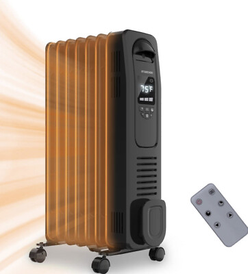 #ad byumichori 1500w oil filled radiator heater comes with remote 24hour timer $75.00