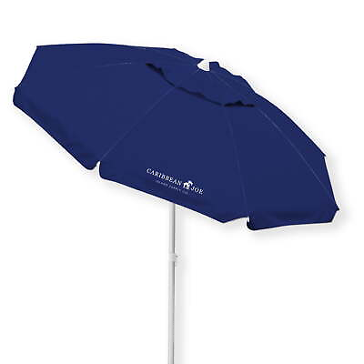 #ad 6.5#x27; Caribbean Joe tilting beach umbrella double canopy windproof design with $18.82