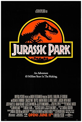 #ad #ad Jurassic Park 1993 Movie Poster US Version Teaser #2 $12.99