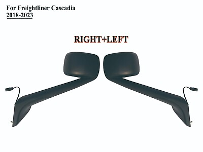 #ad Pair Right and Left Side Black Hood Mirror For Freightliner Cascadia 2018 2022 $115.99