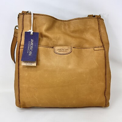 #ad American Leather Co. Austin Shoulder Bag Cafe Latte $89.99