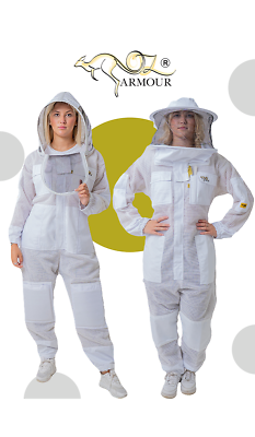 #ad Beekeeping Premium Ventilated Bee Suit 3 Layer Mesh Ultra Cool with 2 veil L $183.20