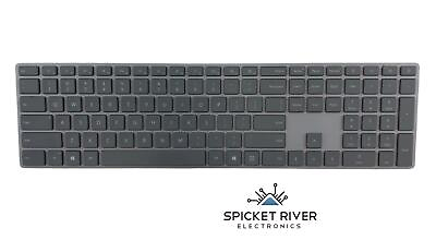 #ad Microsoft Surface 1742 Bluetooth Wireless Slim QWERTY Keyboard Gray $50.00