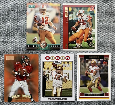 #ad Trent Dilfer Tampa Bay Bucs SF 49ers 5 Card Collector Lot 1997 2008 $1.95