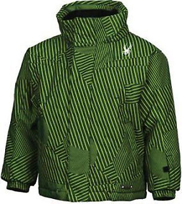 #ad Spyder Mini Armada Jacket Boys Ski Snowboard Waterproof Insulated Coat Green 3 $112.55