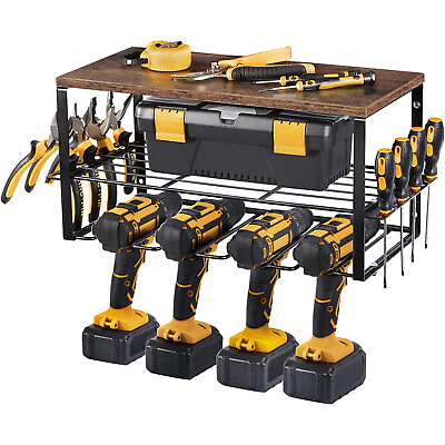 #ad Garage Power Tool Storage and Organizer Heavy Duty Wall Mount Drill Holder Rack $24.23