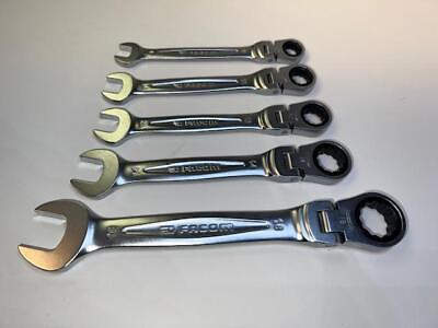#ad NEW Facom 5pc HINGED Combination RATCHETING Wrench Set 911121418mm $45.00