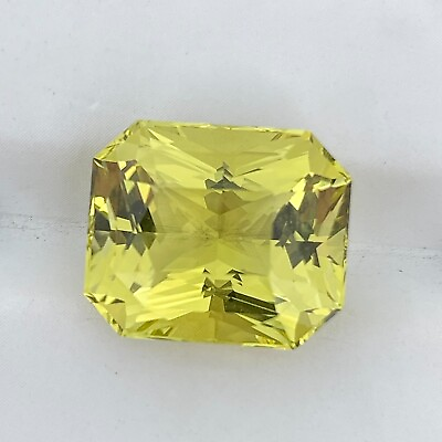 11.41 Cts Natural Yellow Lemon Quartz Radiant Cut Loose Gemstone Jewels $250.00