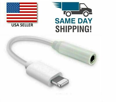 #ad For iPhone Headphone Adapter Jack 8 Pin to 3.5mm Aux Cord Dongle Converter USA $2.84
