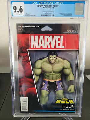 #ad TOTALLY AWESOME HULK #1 CGC 9.6 GRADED ACTION FIGURE COVER 1ST LADY HELLBENDER $55.99