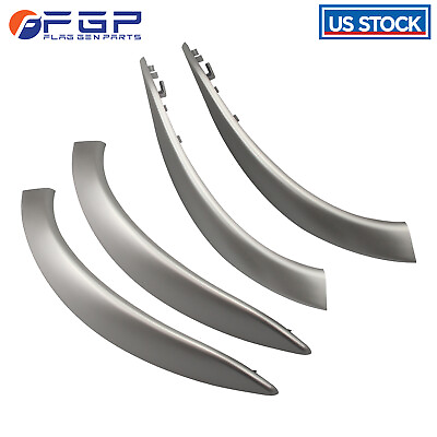 #ad 4Pcs Silver Inner Door Handle Outer Cover Trim For BMW 3 4 Series $36.00
