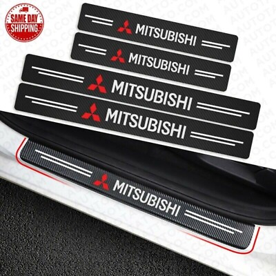 #ad 4x Car Door Plate Sill Scuff Anti Scratch Decal Sticker Protector for Mitsubishi $7.99