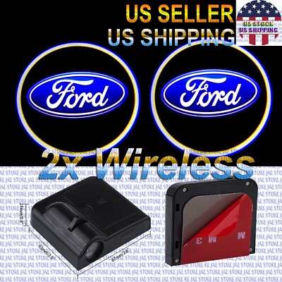 #ad 2x Wireless Ghost Shadow Laser Projector Logo LED Light Courtesy Door Step FORD $16.65