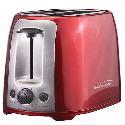 #ad Brentwood Appliances Cool Touch 2 Slice Extra Wide Slot Toaster Red $24.47