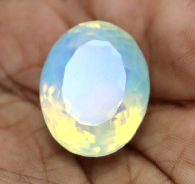 #ad Ethiopian Natural Welo Opal Multi Color 81 Ct Oval Cut CERTIFIED RARE Gemstone $18.66