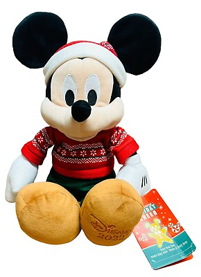 #ad Disney Mickey Mouse Holiday Plush Toy 16quot; Christmas 2022 New Stuff Animal NWT $18.71