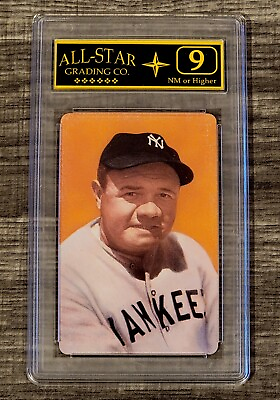#ad #ad BABE RUTH 1973 Smithsonian Playing Card Graded NM ASG 9 $14.95