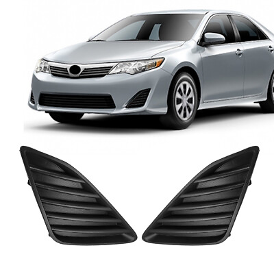 #ad Fit For 2012 2014 Toyota Camry Front Bumper Insert Fog Light Cover LeftRight $10.90