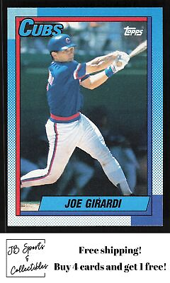 #ad 1990 Topps Joe Girardi #12 Chicago Cubs $1.49