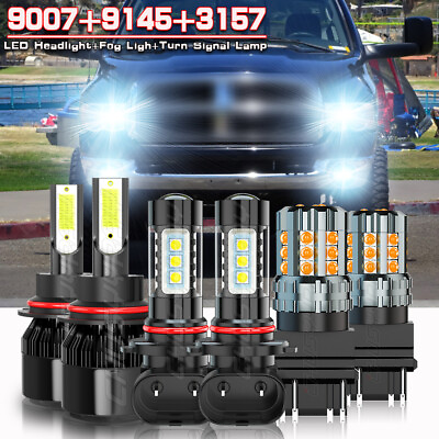 #ad For Dodge Ram 1500 2500 3500 2003 2005 LED Headlight Fog Light Turn Signal Lamp $39.99