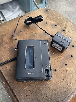 #ad Vintage Sanyo Cassette Tape Recorder TRC1650 power supply amp; Sleeve UnTested $47.00