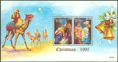 #ad 68 CHRISTMAS 1997 Stamp Souvenir sheet Sri Lanka $4.99