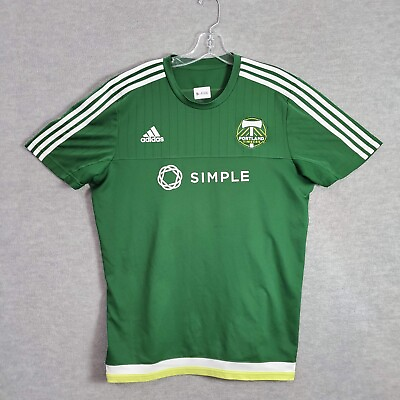 #ad Portland Timbers Men Jersey Large Green Adidas Logo MLS Soccer $17.88