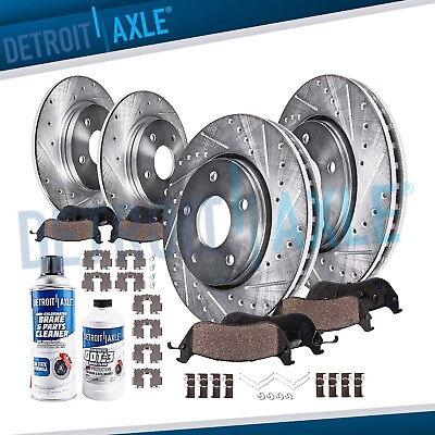 #ad Front amp; Rear Drilled Rotors Brake Pads for 2008 2011 Toyota Camry Avalon ES350 $160.75