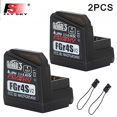#ad 2PCS Flysky FGR4S V2 Receiver Compatible w FS Noble FS NB4 PL18 Transmitter C7D0 $65.48