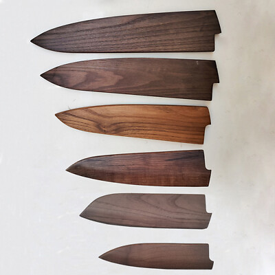 #ad Chef#x27;s Knife Sheath Gyuto Magnetic Saya Knife Wood Blade Guard Case 180MM $19.99