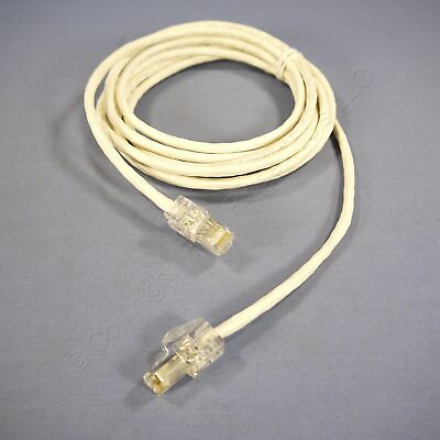 #ad Leviton White Cat 5 10 Ft Ethernet LAN Patch Cord Network Cable Cat5 62454 10W $1.89