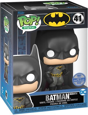 #ad Batman N F T Rebirth Funko Pop Grail DC Series 1 LE 999 929 Redeemed $499.99