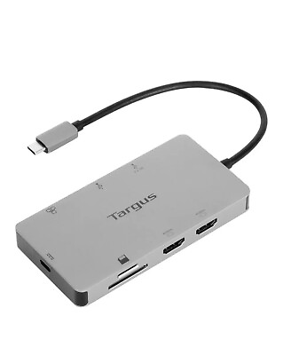 #ad Targus USB C Dual HDMI 4K Docking Station with 100W PD Pass Thru DOCK423TT $37.49