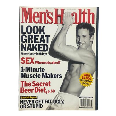#ad Men#x27;s Health Magazine March 2000 Look Great Naked A New Body in 9 Days No Label $13.45