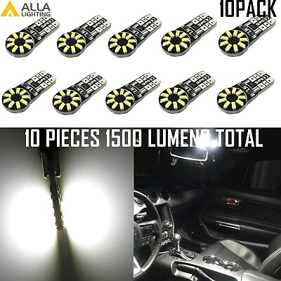 #ad Alla Lighting 10 pieces 2835 LED White Parking Light Bulb Side Marker Glove Box $11.98
