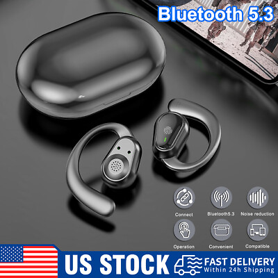 #ad #ad TWS Bluetooth 5.3 Headset Wireless Earphones Earbuds Stereo Headphones Ear Hook $12.70