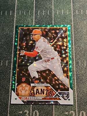 #ad Joc Pederson NUMBERED 499 🟢🟢 GREEN FOIL 🟢 Topps 2023 💥 Giants 💥 $10.00