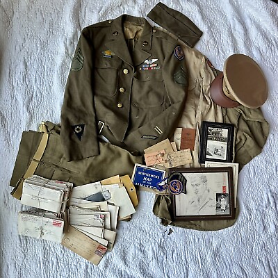 #ad WWII 15th Army Air Corps Named Uniform Group Bomber Crewman Italian Made Patches $1600.00