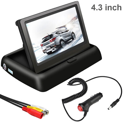 #ad 4.3quot; Fold Monitor For Video Car Rear Forward Back View Side Front Parking Camera $22.99