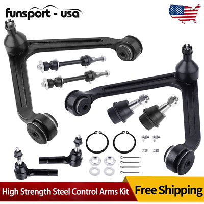#ad 8pcs Control Arm Ball Joint Sway Bar Kit For 2002 2004 2005 Dodge Ram 1500 2WD $68.39
