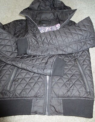 #ad Marc New York Andrew Marc Black Lightweight Quilted Puffer Bomber Jacket $19.99