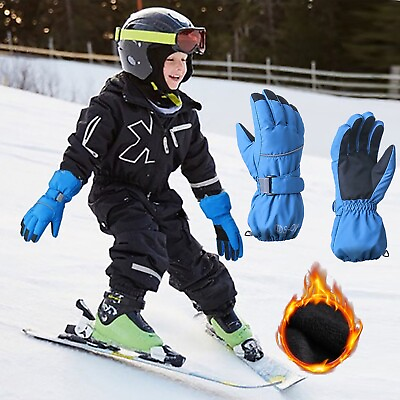 #ad Kids Warm Gloves Winter Snow Ski Water Proof Gloves For Ourdoor Sports Toddler $13.85
