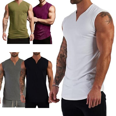 #ad Men#x27;s Athletic Tank Top Quick Dry Training Sports Sleeveless T Shirt Single C $17.27