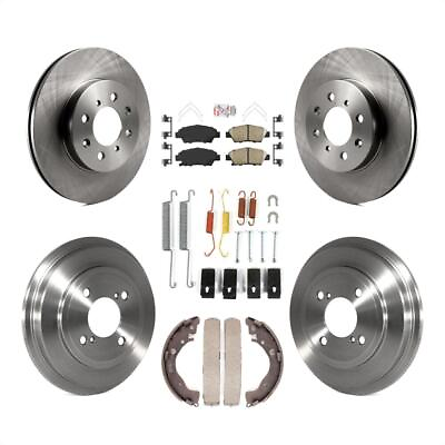 #ad Front Rear Disc Brake Rotor Integrally Molded Pad amp; Drum Kit 7Pc For Honda Fit C $219.10