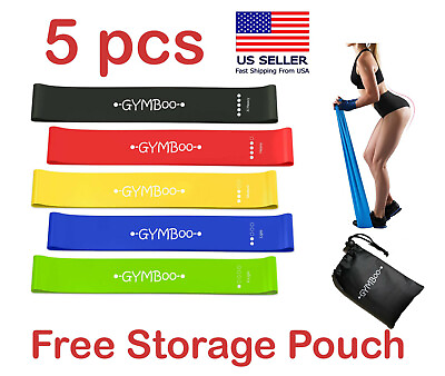 #ad #ad 5 pcs Resistance Bands Loop Exercise Workout Fitness Yoga Booty USA Shipping $6.99