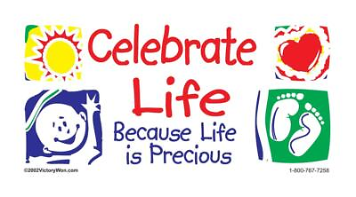 #ad Celebrate Life Pro Life Vinyl Sign $149.00
